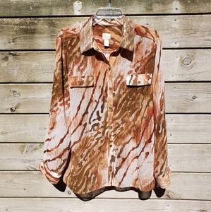 Chicos Gorgeous Rose Gold Sequin Blouse 😍